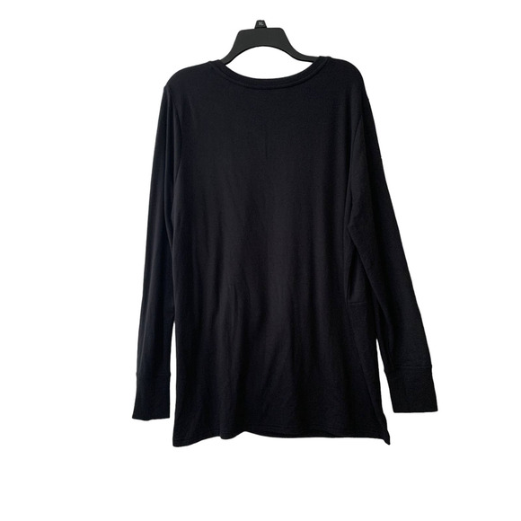 Athleta Nirvana Front Twist Clarity Sweatshirt Black Long Sleeves Size XL NWT - Picture 7 of 7